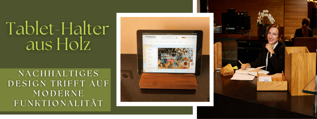 Tablet-Halter aus Holz – Nachhaltiges Design trifft auf moderne Funktionalität - Tablet-Halter aus Holz – Nachhaltig, stilvoll und vielseitig einsetzbar