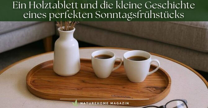 Ein Holztablett und die kleine Geschichte eines perfekten Sonntagsfrühstücks - Holztablett fürs Frühstück – Natürlich, praktisch & stilvoll