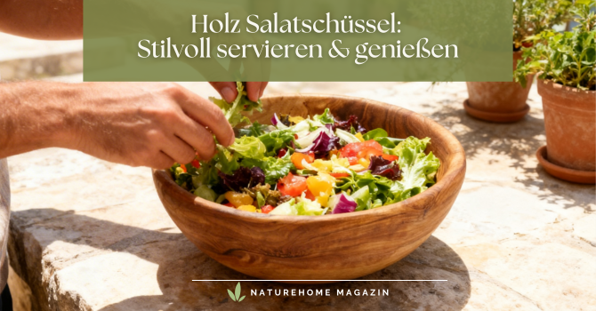 Holz Salatschüssel für besondere Momente am Tisch - Holz Salatschüssel: Stilvoll servieren & genießen