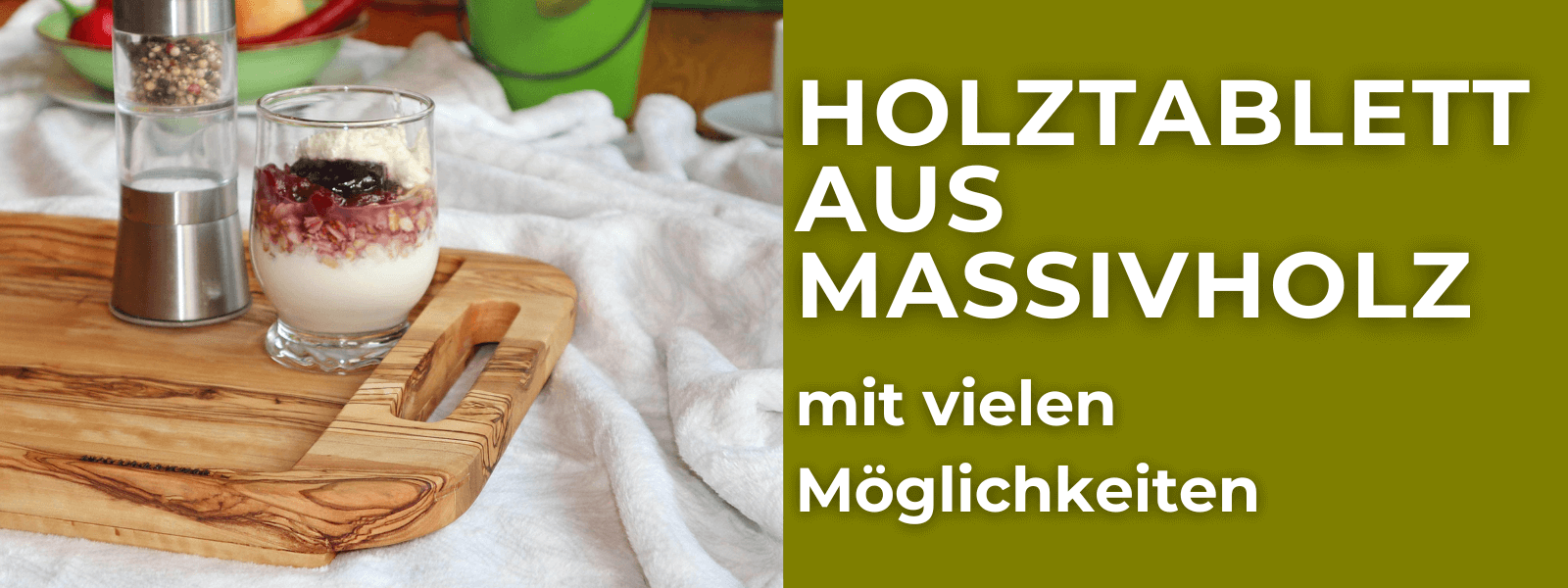 Holztablett aus  Massivholz