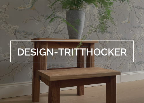 Tritthocker Holz - Design Trittleiter für Küche & Bad