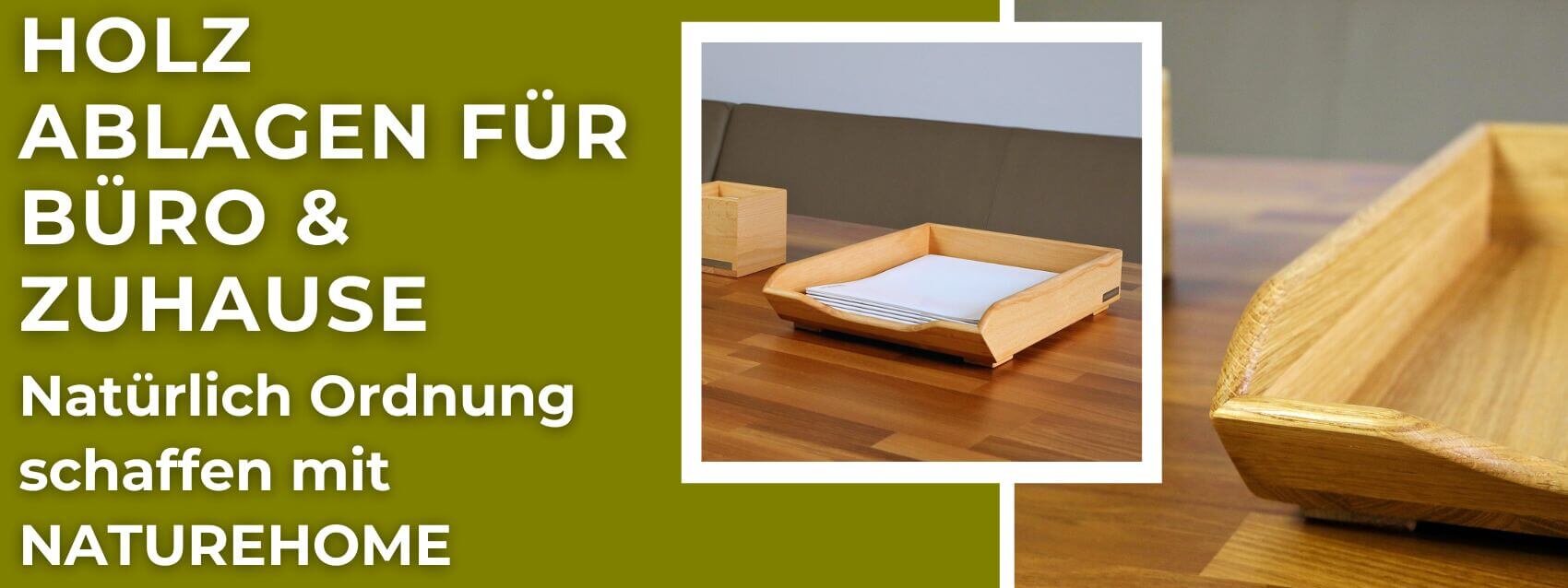 Holz Ablagen für Büro & Zuhause Natürlich Ordnung...