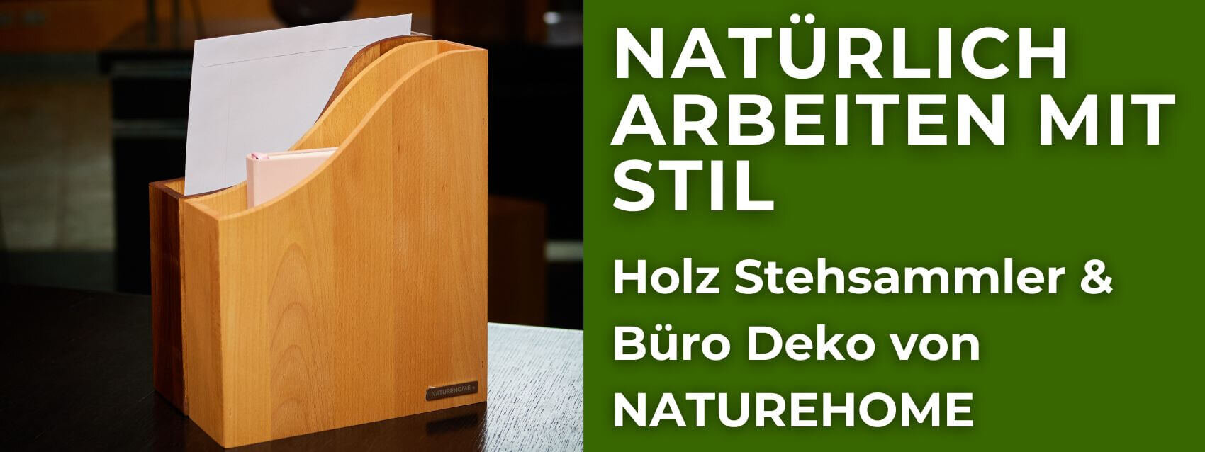Holz Stehsammler & Büro Deko aus Nussbaum | NATUREHOME