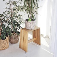 DESIGN Hocker Massivholz Eiche Natur geölt