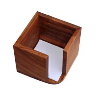 CLASSIC Zettelbox Nussbaum 11,5 x 11,5 x 9,5 cm