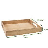 Tablett Holz NH-B Eiche, 50 x 35,5 x 7 cm