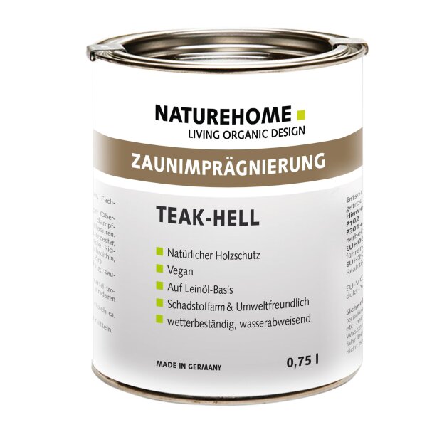 Zaunimpr&auml;gnierung f&uuml;r Au&szlig;enbereich 0,75l Teak hell