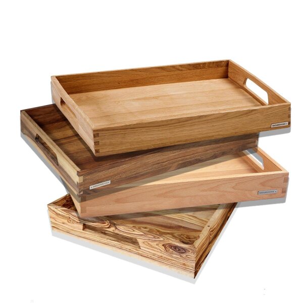 Tablett Holz NH-B 50 x 35,5 x 7 cm, div. Holzarten