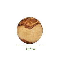 Deko-Kugel Olivenholz 7 cm