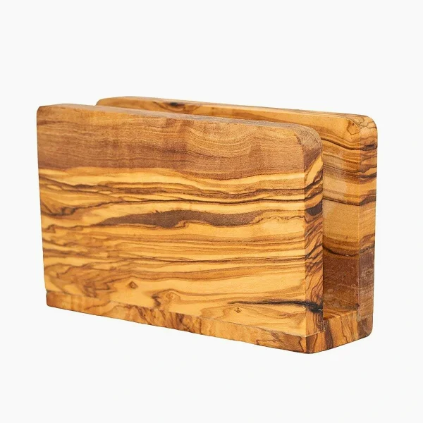 Serviettenhalter Olivenholz, 1-fach 16 x 10 cm