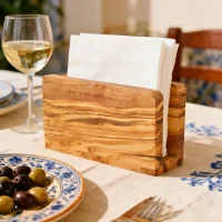 Serviettenhalter Olivenholz, 1-fach 16 x 10 cm