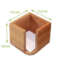 CLASSIC Zettelbox 11,5 x 11,5 x 9,5 cm, div. Holzarten