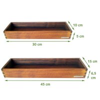 Kerzen-Tablett schmal, div. Holzarten