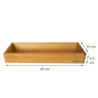 Kerzen-Tablett Buche, 45 x 15 cm