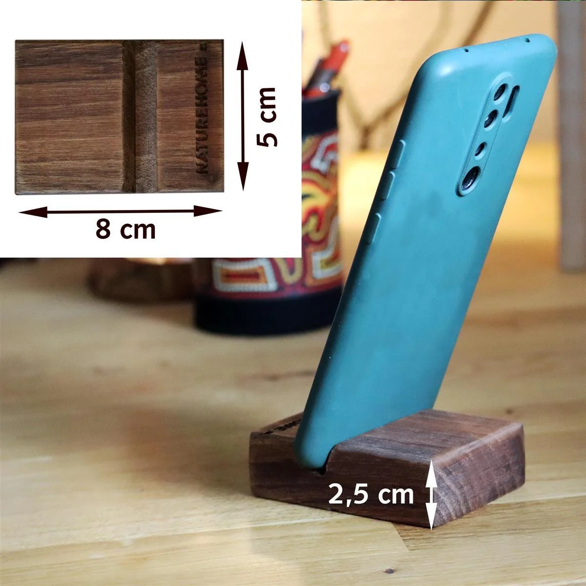 LOVIVER Elefant Handyhalter Aus Holz – Süßer Tischständer Für Smartphone, Tablet & Laptop