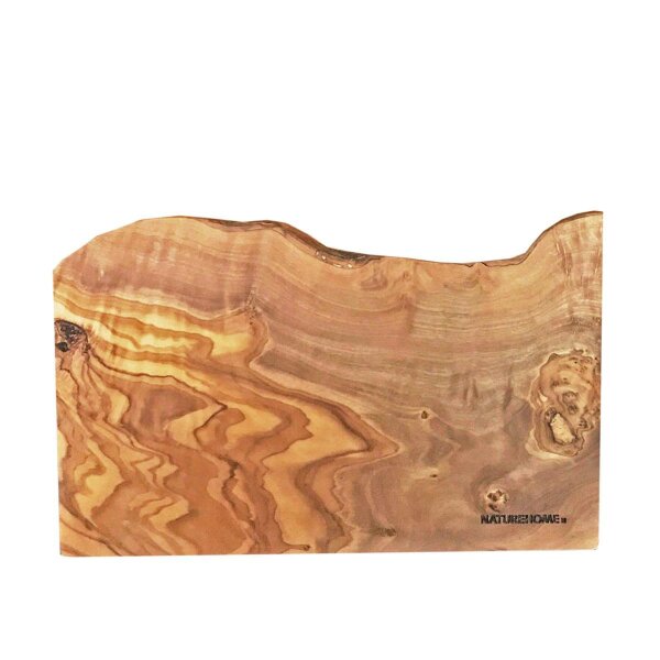 Schneidebrett Olivenholz mit Naturkante rechteckig, ca. 25 x 15  x 1,5 cm