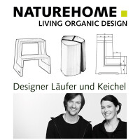 DESIGN Hocker Massivholz Nussbaum Natur geölt