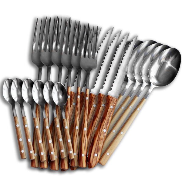 Design Tafelbesteck-Sets: 24tlg. Exclusives Design Tafelbesteck-Set