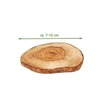 6er Set naturbelassene Untersetzer aus Baumscheiben 7-12cm