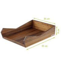 B-Ware SKRIPT Ablage Nussbaum, 35 x 25 x 8 cm