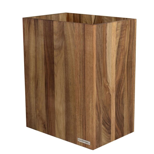 B-Ware CLASSIC Papierkorb Nussbaum natur geölt 30 x 20 x 35 cm