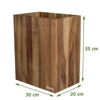 B-Ware CLASSIC Papierkorb Nussbaum natur geölt 30 x...