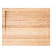 B-Ware Schneidebrett mit Saftrille Buche beidseitig, 50 x 40 x 4 cm