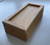 B-Ware Holzbox Buche mit Deckel, 25 x 12 x 7 cm