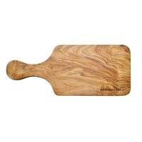 Schneidebrett mit Griff Olivenholz, 30 x 14 x 1,3 cm mit...