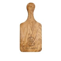 Schneidebrett mit Griff Olivenholz, 30 x 14 x 1,3 cm mit...