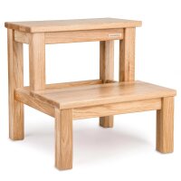B-Ware ECO Tritthocker Holz Eiche geölt 40 x 40 x 40 cm