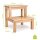 B-Ware ECO Tritthocker Holz Eiche geölt 40 x 40 x 40 cm