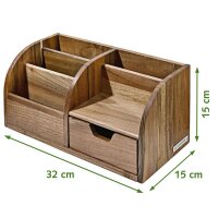 B-Ware CLASSIC Office Butler Schreibtisch-Organizer Nussbaum