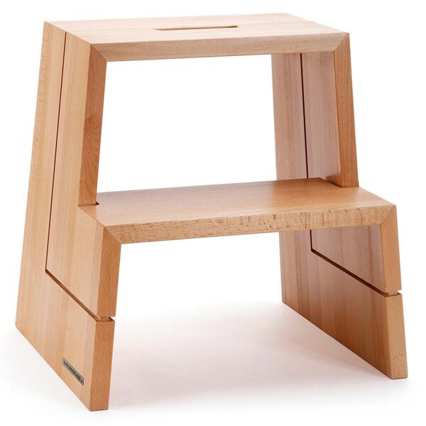 B-Ware DESIGN Tritthocker Hocker Buche 46 x 38 x 46 cm
