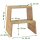 B-Ware DESIGN Tritthocker Hocker Eiche 46 x 38 x 46 cm