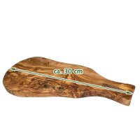 Paddle Board - rustikales Schneidebrett oval mit Griff 30cm