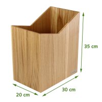 B-Ware SKRIPT Papierkorb Eiche, 20 x 35 x 30 cm
