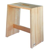 B-Ware DESIGN Hocker Massivholz Eiche Natur geölt