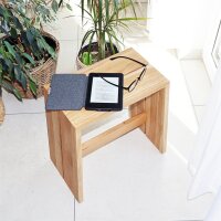 B-Ware DESIGN Hocker Massivholz Eiche Natur geölt