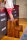 B-Ware DESIGN Tritthocker Hocker Nussbaum 46 x 38 x 46 cm