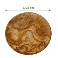 B-Ware Teller groß Olivenholz rund 26 cm