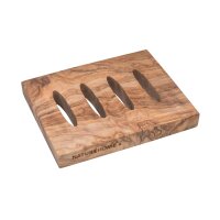 2er Set Seifenschale Olivenholz, eckig 10 x 12 cm