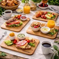 4er Frühstücksbrettchen Buche massiv – Made in Germany | NATUREHOME