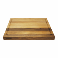 Schneidebrett mit Saftrille Nussbaum einseitig 50 x 40 x 4 cm
