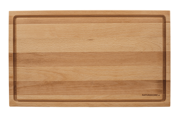 Schneidebrett mit Saftrille Buche einseitig, 50 x 30 x 2 cm mit individueller Gravur