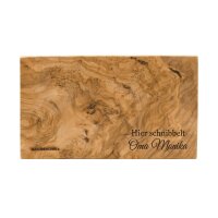 Frühstücksbrettchen Olivenholz 25 x 15 cm mit individueller Gravur