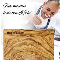 Schneidebrett Olivenholz 40 x 22 cm mit individueller Gravur