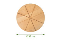 Pizzateller rund,  35cm Buche