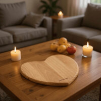 Schneidebrett Herz Buche 22,5x24x1,5cm