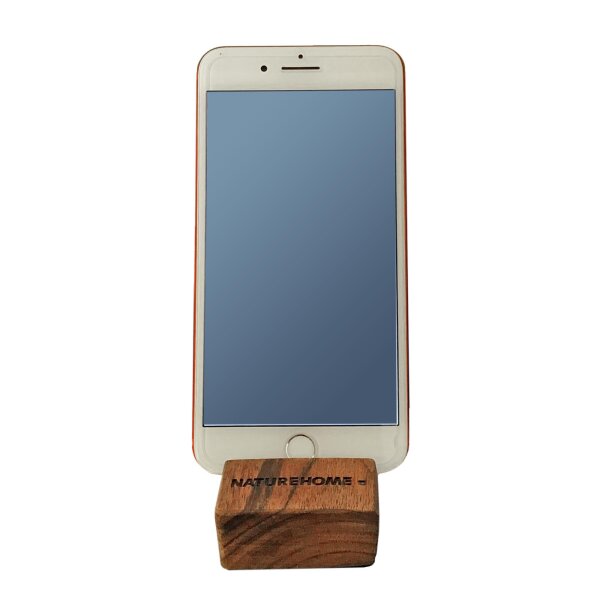 B-Ware Handy-Halter Holz Nussbaum 8 x 5 x 2,5cm